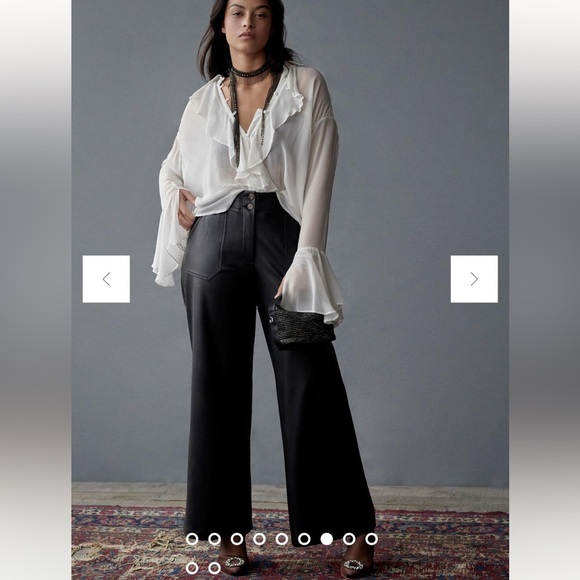 Maeve AnthropologieThe Naomi Wide-Leg Flare Pants size 12 - Picture 2 of 15